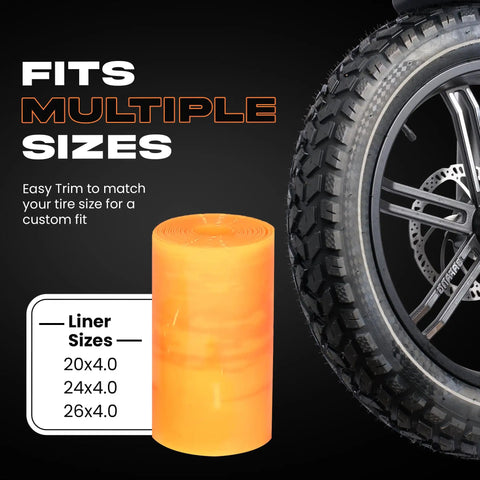 Heavy Duty Fat Bike Tire Liner Kit Two Pack Polyurethane Tube Protector For 20x4 24x4 And 26x4 Inches