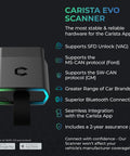 EVO Bluetooth OBD2 Scanner For Any Car Diagnostic Tool Code Reader With Live Data And Customizations with app features
