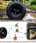 Go Kart Tire With Rim 16x8-7 Replacement For Coolster 110cc 125cc 150cc ATVs Beefy All Terrain Wheel on mud terrain