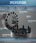 Specifications of the Beef Up Your Ride With A Four Pack 2.00 Inch Thick Hub Centric Wheel Spacers For 8x170 Bolt Pattern.