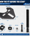Built Tough Wheel Hub Puller Kit size reference showing drive plate and components for 5 6 and 8 lug cars trucks.