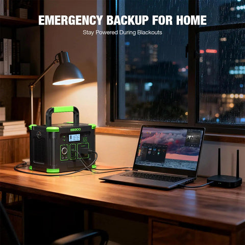 Portable Power Station 330W Peak 600W Solar Generator 288Wh With 60W USB C PD, 5W Wireless Charging, ideal for home use