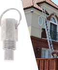 Heavy Duty Ladder Pull Pin Featuring Snap Tight Locking Design And No Sweat Quick Release Spring Plunger For Pro Shop Maintenance and Dependable Equipment Setup Style C next to a ladder.