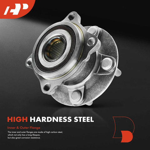 Beefed Up Pair Of Rear Wheel Bearing And Hub Assemblies For Mitsubishi Outlander 2007-2012 with high hardness steel