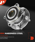 Close-up of rear wheel bearing and hub assembly made of high hardness steel for Mitsubishi Outlander, 5-lug, AWD and 4WD.