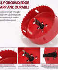 Nexigins 6- and 4-inch bi-metal hole saw set with dust bowl for recessed lights, front view