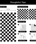 Peel And Stick Mosaic Checkered Black And White Wallpaper Self Adhesive Contact Paper 17.7x118 Inch Installation Guide
