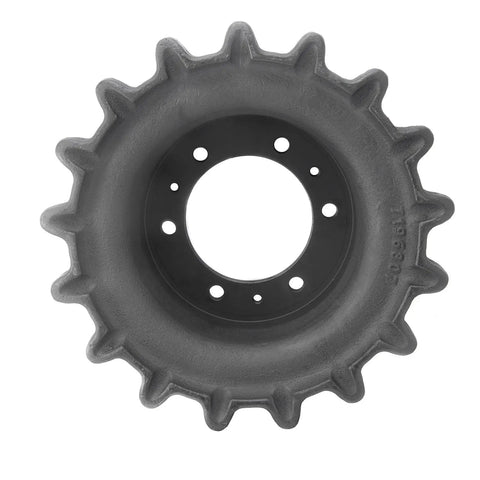 Top Shelf Replacement Drive Sprocket For Bobcat Skid Steer Loaders showing six hole bolt pattern and seventeen cogs.