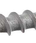 Close-up of Built Tough Gray Epoxy Exterior Deck Screws showcasing carbon steel and bugle head design for outdoor use.