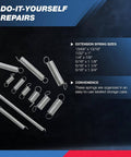 200 Piece Spring Assortment Kit With Zinc Plated Steel Compression And Extension Springs Assorted Sizes For Home Repairs
