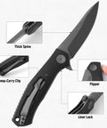 Folding Pocket Knife With 3.23 Inch Stainless Steel Blade And G10 Handle Pocket Clip EDC Knife Compact Camping Survival Knife