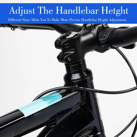 12Pcs Aluminum Headset Spacers For 1 1 8 Inch Stems 4 Thicknesses black spacers on bike stem for height adjustment