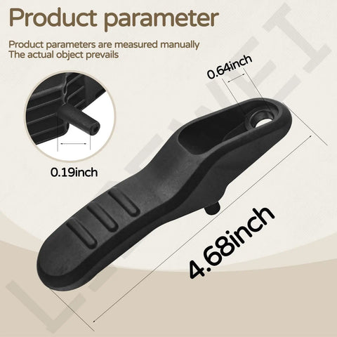 Solid 2 Pack Table Saw Lever Lock Replacement Built Tough For Zero Hassle Swaps And Slick Blade Height Tweaks On Compatible DeWalt Dew74911 Models showing measurements of the lever.