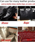 Cordless Electric Shoe Polisher Portable Leather Care Brush Kit For Straight Up Mirror Shine On Shoes Boots And Bags shown with shoes, bags, car seats, and sofa.