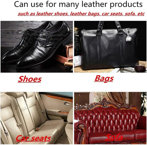 Cordless Electric Shoe Polisher Portable Leather Care Brush Kit For Straight Up Mirror Shine On Shoes Boots And Bags shown with shoes, bags, car seats, and sofa.