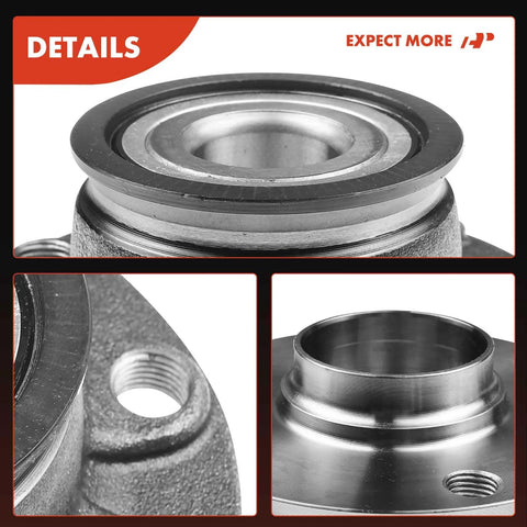 Close-up of Two Pack Rear Wheel Bearing And Hub Assembly For Audi And Volkswagen Vehicles, Heavy Duty Quality.