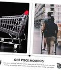 Shopping cart fitted with Heavy Duty Non Slip Swivel Caster Wheels With Safety Brake Industrial Rubber Rollers for easy mobility.
