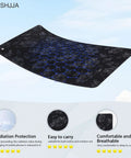 Universal Grounding Mat Kit With Wrist Strap for Sleep Boost, Pain Relief, 23.6x13 inch, featuring 3D contact design, black pattern