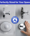 Suction Cup Hooks 4 Pack For Shower And Bathroom Towel Holder No Drill Strong Hold On Tiles Glass Doors And Mirrors Chrome Finish