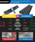 Comparison of American-made and China-made non-woven geotextile landscape fabrics with tensile strength and weight details.
