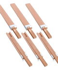 Rock Solid 6 Pack 15.7 Inch Wooden Drawer Slides Bottom Mount Undermount Dovetail Build No Hassle Install showing slick beech wood finish.