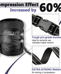 Ultralight Compression Sack Space Saver For Camping And Backpacking, Water Resistant Stuff Sack with strong buckles and webbing