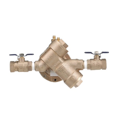 Badass 3/4 Inch Reduced Pressure Zone Assembly Bronze Lead Free Backflow Preventer For Potable Water Protection with valves.