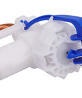 Close-up of the Toilet Fill Valve Assembly Replacement Kit Silent Fill Valve For Toilet Tanks with blue adjustment lever.