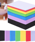 Ultimate Foam Wall Flattening Shim Kit For Straightening Out Them Wobbly Drywall Surfaces And Ceilings Durable Moisture Resistant Spacers stacked in various colors for easy drywall leveling.