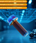 Slick Grade A Titanium Flange Hex Bolts M8 X 20Mm Six Pack Burnt Blue Anodized Finish for Hot Rods showing detailed flange design.