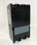 Dead Simple Bolt On 3 Pole 40 Amp 600 Volt Circuit Breaker With Rugged Steel Frame, side view showcasing its black casing and terminals.
