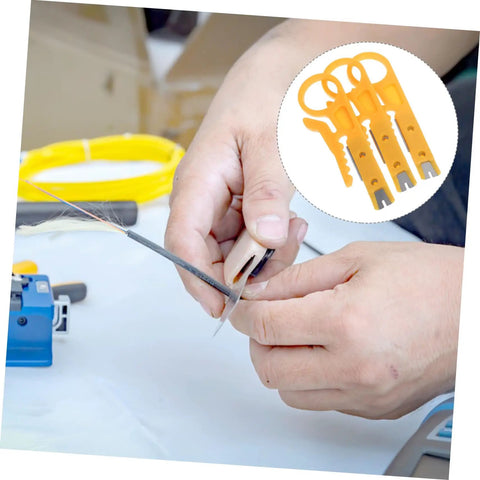 Rugged Heavy Duty Electric Wire Stripper Go To Tool For Fast Cutting Crimping And Peeling Tasks On Network Data Cables in use.