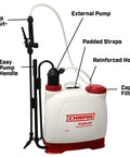 Backyard Ready 4 Gallon Backpack Sprayer With Durable Poly Tank Translucent White See Through Chamber Euro Style Fit and features