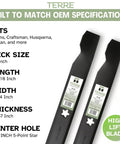 Two Pack High Lift Mower Blades For 42 Inch Decks Fits Craftsman Ariens Husqvarna Poulan Snapper Sears Replacement 138971