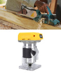 Cordless Wood Router With Brushless Motor 800W Power Five Variable Speeds Up To 30000 RPM Woodworking Trimming Kit with clear body