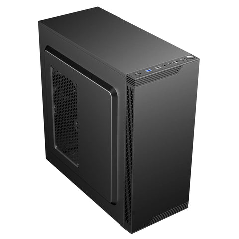 Black USB 3.0 Steel ATX Mid Tower PC Case With Front 2x120mm And Rear 1x120mm Preinstalled Fans Supports Up To 370mm Graphics Card And 166mm CPU Cooler Top USB 3.0 IO Solid Cable Management Micro ATX And Mini ITX Compatible