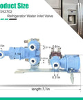 242252702 Refrigerator Water Inlet Valve Replacement For Frigidaire Kenmore Models With Plug And Play Install Durable Build Precise Water Flow And Broad Compatibility With Electrolux Crosley Kelvinator Westinghouse And More, 7.1in