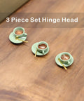 Whimsical Tiny Magnetic Tea Cup Decor Set For Doors Three Teacups Saucers And Gold Spoons Green Magnetic Hinge Head