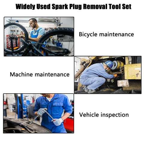 All In One Spark Plug And Plumbing Wrench Set Dual Ended Socket Wrenches used in bicycle, machine maintenance, and vehicle inspection