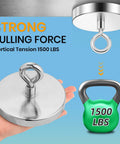 Heavy Duty Cup Magnets Pack For Wall Mounting And Cabinet Doors 100 Lbs Neodymium Magnets With Steel Cups And Screws Built For Tools