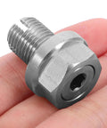 Quick Fix Silver Oil Drain Bolt Repair Kit With Rubber Washer For Car Engine Pan 12mm X 1.25 on hand