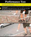 Performance test showing Heavy Duty 20 Foot Manual Drain Auger Snag Buster Pipe Snake with Manganese steel blade bending.