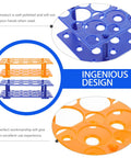 Two Piece Detachable Centrifuge Tube Holder Rack For 15ml And 50ml Tubes With 18 Hole And 10 Hole Configurations, Random Colors