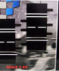 Box of Digital One Twenty Fourth Scale Straight Track Pieces, Each 3.38 Inches Long, Two Pack, for slot car systems