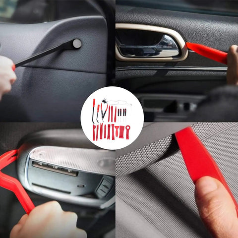 38 Piece Panel Removal Tool Kit Durable Ergonomic Pry Trim Tools For Automotive Marine Furniture And Aircraft Interior Fastener Clip Disassembly Made From Polyformaldehyde Material Flexible And Gentle On Delicate Surfaces used on car interiors