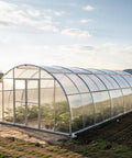 Heavy Duty Greenhouse Wiggle Wire Bundle With Lock Channels And Rustproof Aluminum Clips For No Sweat Poly Film Securing And Dang Tough Shade Cloth Fastening Done Right with plants inside
