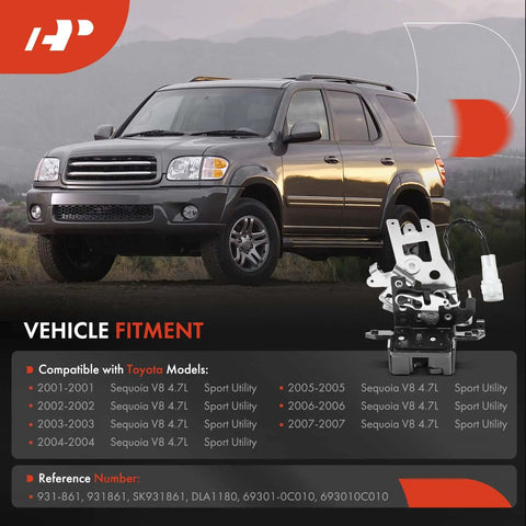Toyota Sequoia Rear Liftgate Latch Actuator Replacement For 2001 2007 SUV Make Your Tailgate Close Smoothly displayed with a Toyota Sequoia