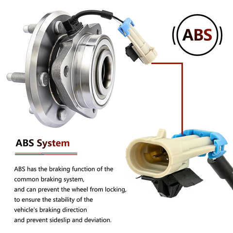 Front Wheel Bearing And Hub Assembly Top Notch Replacement Direct Fit For Chevy Captiva Sport 2012 2015 Equinox 2007 2009