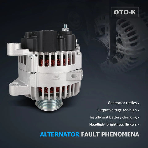 Beefed Up Premium Replacement Alternator 110A 12V For Hyundai Sonata 2006 2010 2.4L And Kia Forte side view