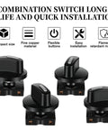 DIY Ready 4 Position Rotary Switch With Knob Replacement For Fans And Small Appliances, 125V To 250V, 3 Speed Settings Plus Off, Durable Universal Speed Selector Switch Pack Of 2, black
